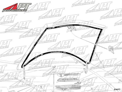 Boot lid frame Alfa Romeo Giulia SS (101) original NOS