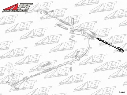 Handbrake cable short left 2000 / 2600
