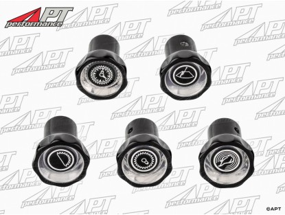 Dashboard knob set (5) 102 / 106 (Alfa 2000 / 2600)