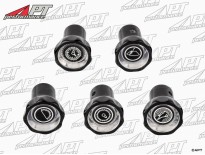Dashboard knob set (5) 102 / 106 (Alfa 2000 / 2600)