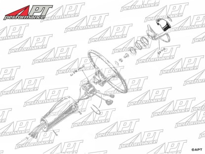 Steering wheel centre Giulia 1600 Ti 1. Series Soft plastic