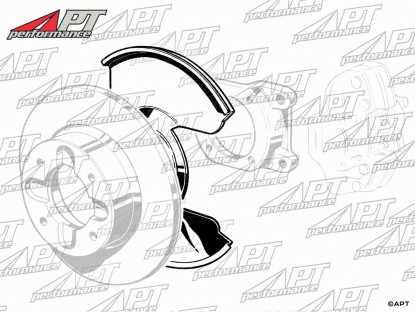 Front brake backplate left 1300 - 1600cc 105 / 115