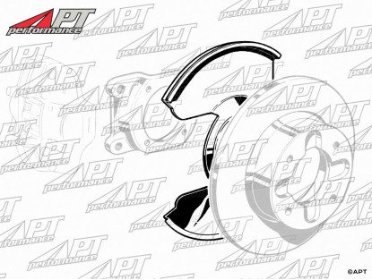 Front brake backplate right 1300 - 1600cc 105 / 115