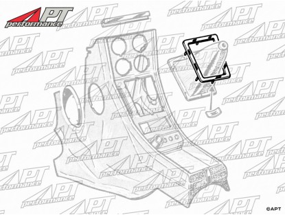 Chrome frame for gear shift lever 1300 - 1600 Giulia
