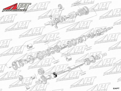 Transmission bearing centre / rear layshaft Alfa 1900
