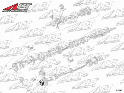 Transmission bearing rear layshaft Alfa 1900 (5-gear)