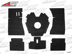 Rubber mat set (6) black GT Bertone standing pedals