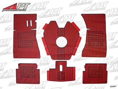 Rubber mat set (6) red GT Bertone standing pedals