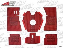 Rubber mat set (6) red GT Bertone standing pedals
