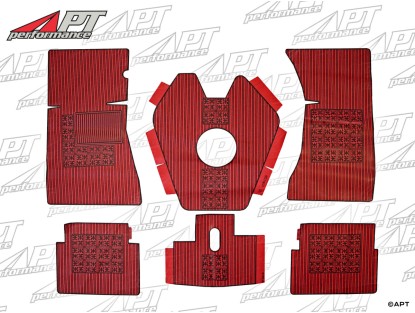 Rubber mat set (6) red GT Bertone hanging pedals