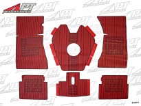 Rubber mat set (6) red GT Bertone hanging pedals