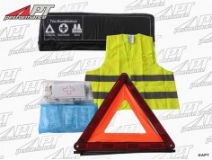 First aid kit incl. Euro warning triangle and safety vest