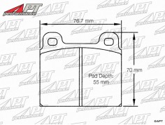Brake pads front Sport 1750 / 2000 Pagid  RSH3 2