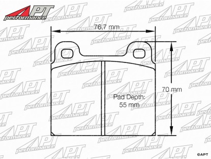 Brake pads front Sport 1750 / 2000 Pagid  RSH3
