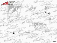 Clamp fastening for trunk / boot opener 105 Spider / GT 2