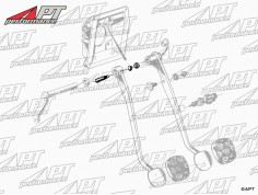 Clutch / brake pedal shaft clamp 105 / 115