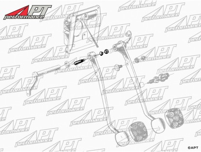 Clutch / brake pedal shaft clamp 105 / 115