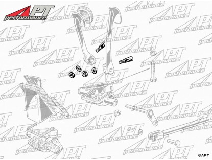 Clutch / brake pedal shaft clamp 105 / 115
