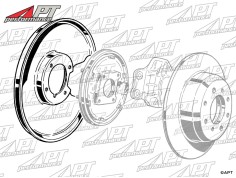 Front brake backplate right 1750 - 2000cc 105 / 115 2
