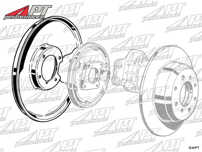Front brake backplate right 1750 - 2000cc 105 / 115