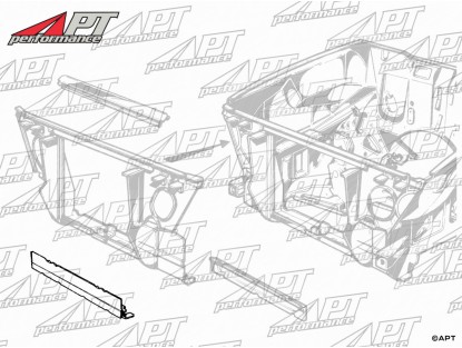 NOS radiator cross member bottom front 105 2. series