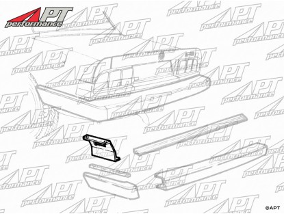 Rear bumper outer mounting bracket right Spider 83 - 89