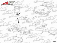 Rubber bracket for front / rear bumpers Spider 1990 - 93 2