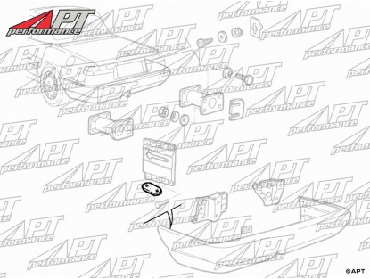 Rubber bracket for front / rear bumpers Spider 1990 - 93