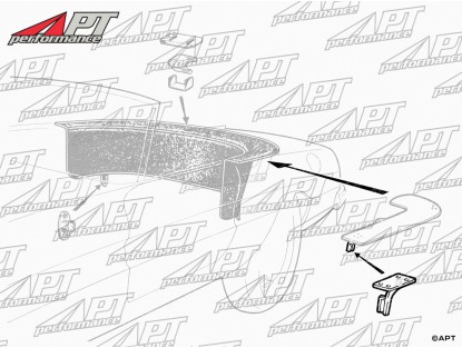 Persenning front metal clip left Spider 90 60520260