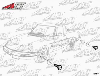 Retaining dowel for bumpers Spider 1983 - 93