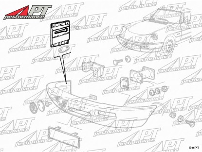 Front bumper outer mounting bracket right Spider 90 - 93