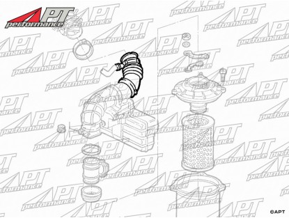 Upper air intake hose Spider / GTV 1,8 - 2,0 TS
