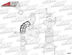 Lower air intake hose Spider / GTV 1,8 - 2,0 TS 2
