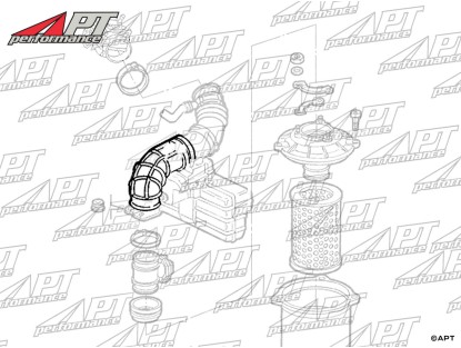 Lower air intake hose Spider / GTV 1,8 - 2,0 TS
