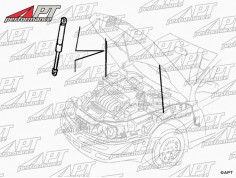 Gas spring for engine hood Spider / GTV (916) 2