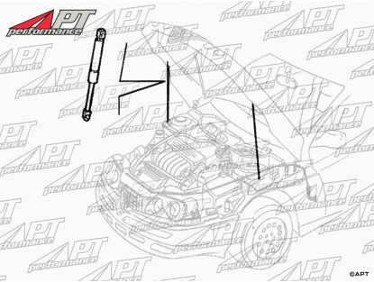 Gas spring for engine hood Spider / GTV (916)