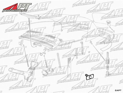 Soft top fastening plate 1300 - 2000 Spider 1970 - 93