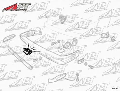 Clip for bumper bars Alfetta GTV4 / GTV6