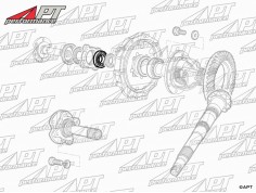 Differential + main shaft bearing Alfa 75 / GTV6 / SZ/RZ 2