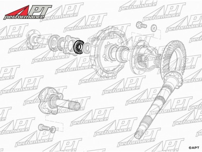 Differential + main shaft bearing Alfa 75 / GTV6 / SZ/RZ