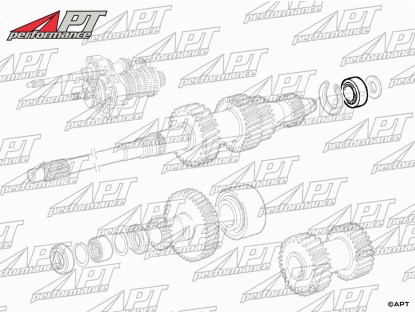 Differential + main shaft bearing Alfa 75 / GTV6 / SZ/RZ