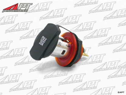 Socket 2 pole 12V + 24V