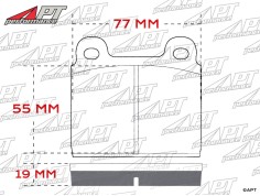 Brake pads front Ferodo Racing GTA/GTAm 19mm DS2500 2
