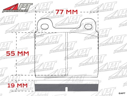Brake pads front Ferodo Racing GTA/GTAm 19mm DS2500