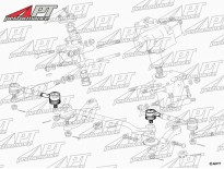 Tie rod end left Ferrari 365 / 400 / 412
