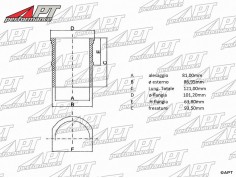 Cylinder liner Ferrari 308 std. 81mm 2