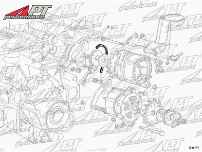 Fan belt for upper alternator Ferrari 400 / 412