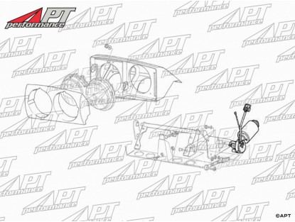 Lifting motor for headlamp left side Ferrari